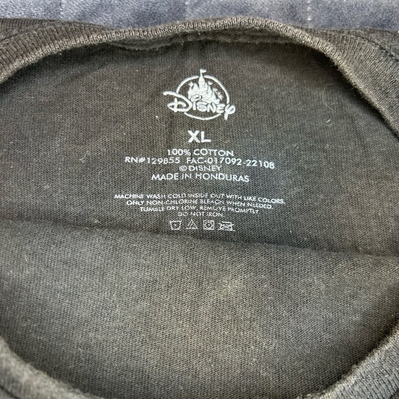 Disney Neon Mickey Mouse Graphic Tee | Black T-Shirt | Size XL - Picture 5 of 5